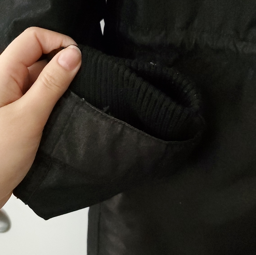 TNA Aritzia Brittania Black Parka Coat XS - Picture 9 of 16
